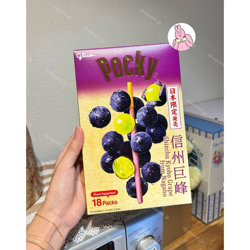 8-18 Gói Pocky Nhật Đủ Vị Nho ( 18packs)
