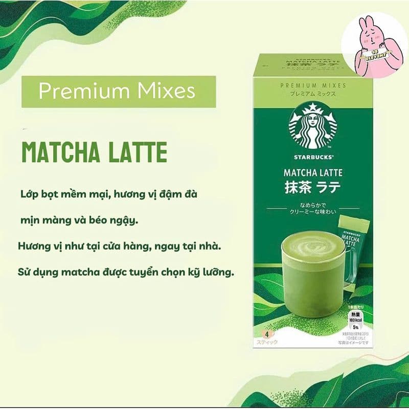 Matcha Trà Xanh - Starbucks Matcha Latte nội địa Nhật Bản có mix Matcha Latte
