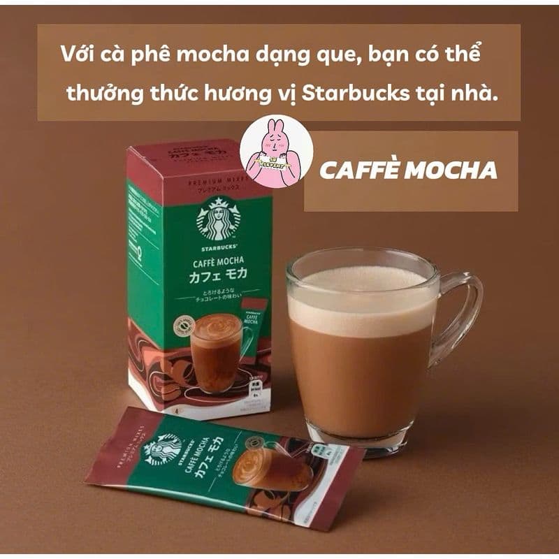 Matcha Trà Xanh - Starbucks Matcha Latte nội địa Nhật Bản có mix Cafe Mocha