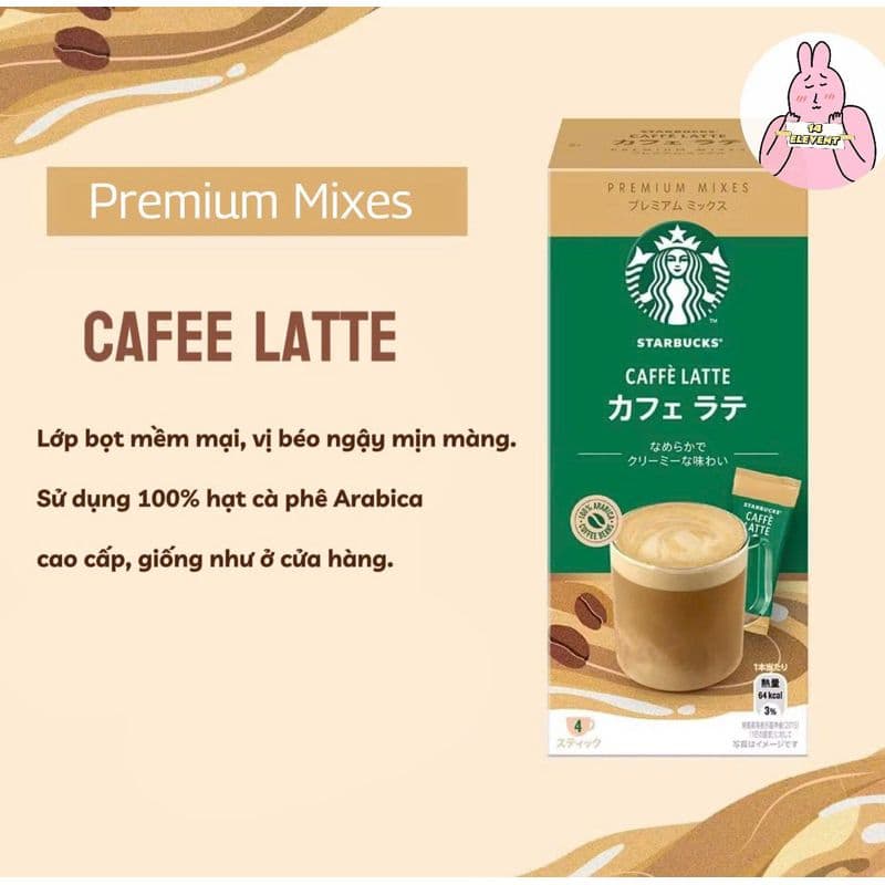 Matcha Trà Xanh - Starbucks Matcha Latte nội địa Nhật Bản có mix Cafe Latte