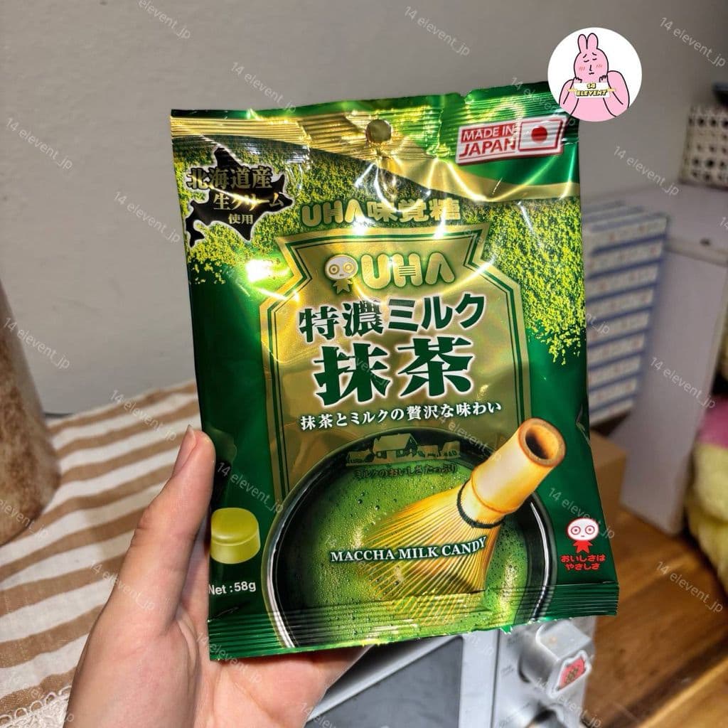 Kẹo Sữa UHA Trà Xanh 58g Đủ Vị - Xách Tay Nhật Trà Xanh 58g