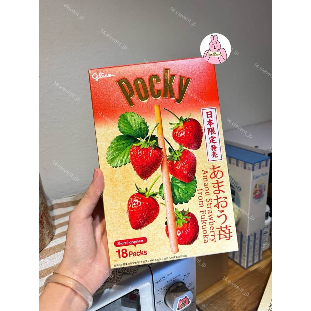 8-18 Gói Pocky Nhật Đủ Vị Dâu (18packs)